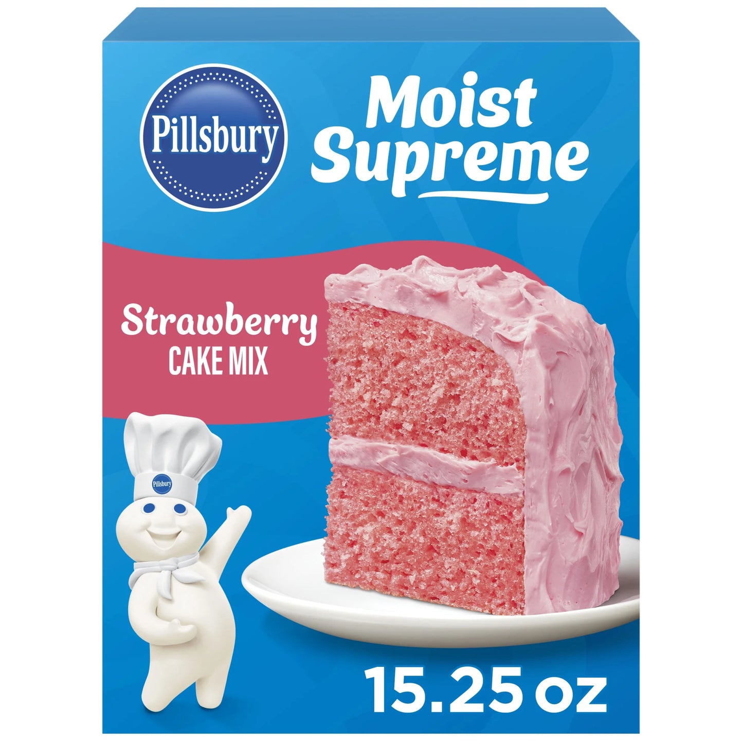 (12 Pack)  Moist Supreme Strawberry Cake Mix, 15.25 Oz Box